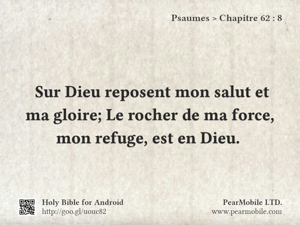 Psaumes, Chapitre 62:8